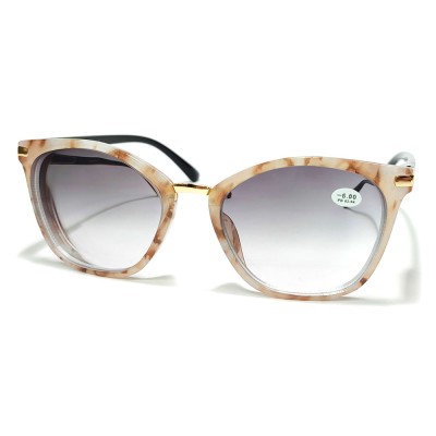 Готовые очки для зрения женские, бабочки, тонированные, Fabia Monti fm0218-c715