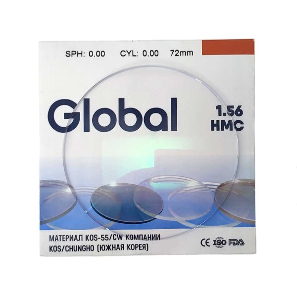 Полимерная линза Global HMC Green n-1.56 Полимерная линза Global HMC Green n-1.56