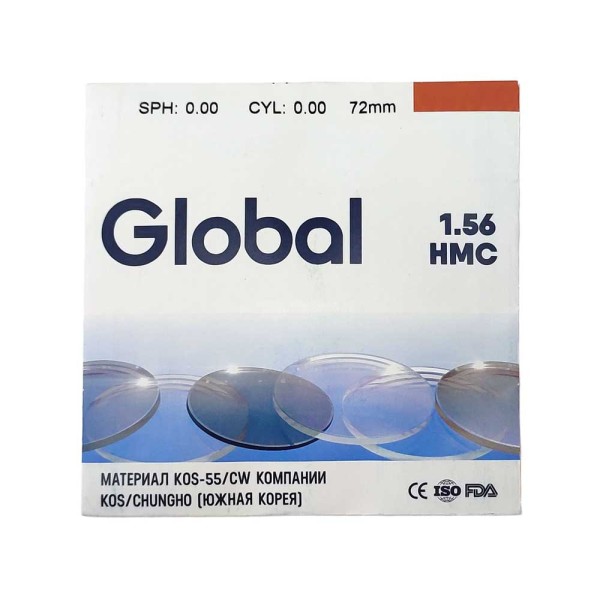 Полимерная линза Global HMC Green n-1.56 Полимерная линза Global HMC Green n-1.56