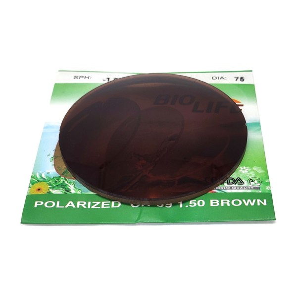 Поляризационная линза, Brown CR-39 n-1.50 Поляризационная линза, Brown CR-39 n-1.50