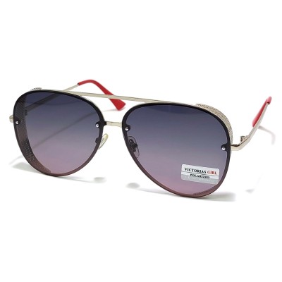Солнцезащитные очки женские, авиатор, поляризационные, Victoriasgirl 7386-c7